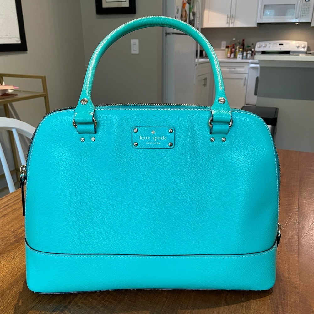 Kate Spade bright teal hand bag